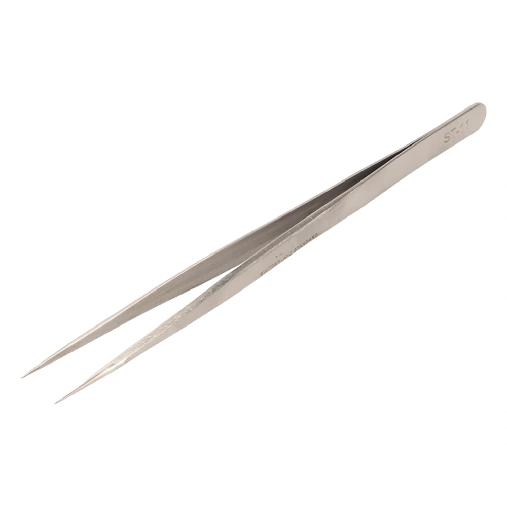 Pointed Tip Tweezer Stainless Steel Corrosion Resistant Repairing Tweezer for Watch Maintenance