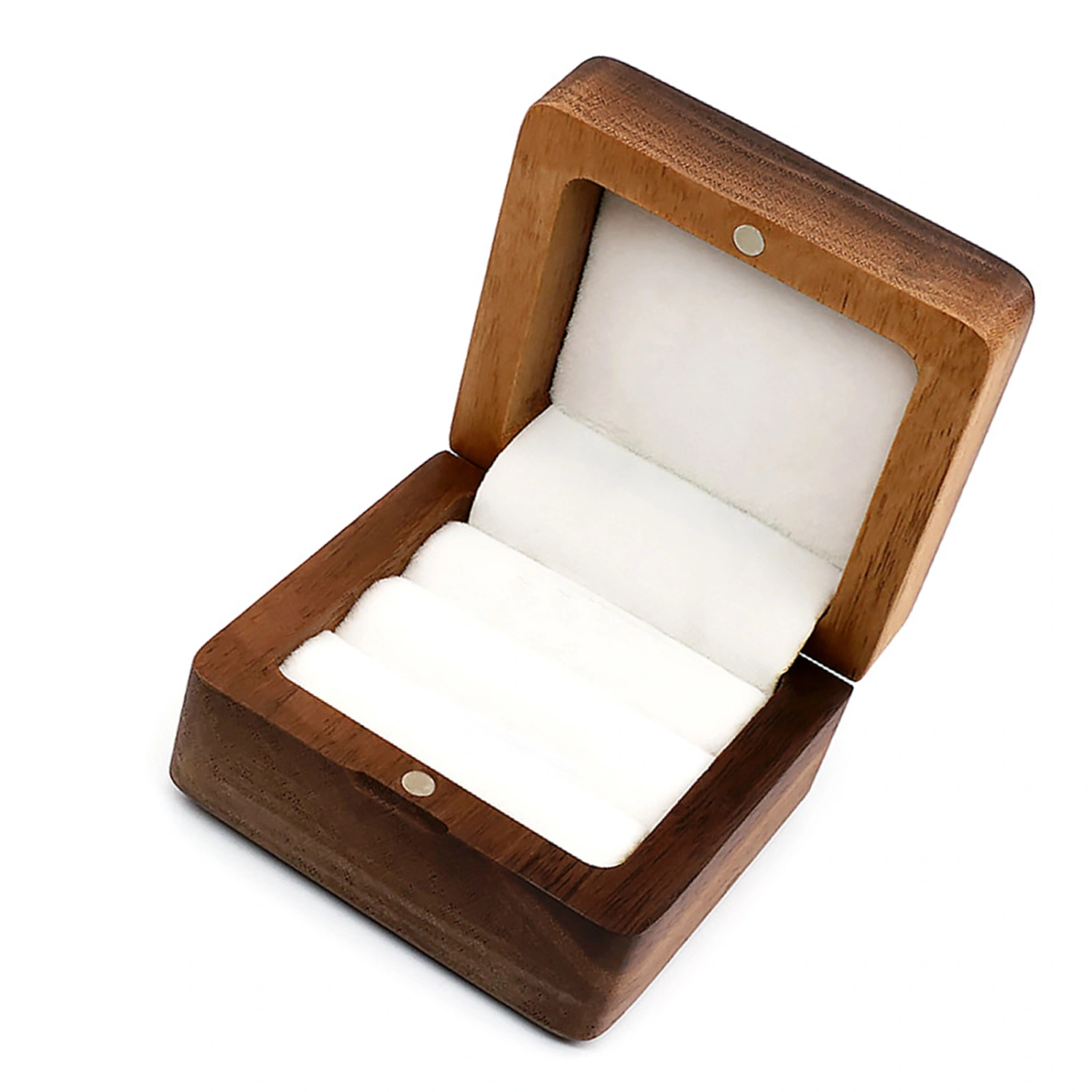 Retro Wedding Ring Box Portable Elegant Wooden Ring Storage Case for Ceremony Engagement Proposal