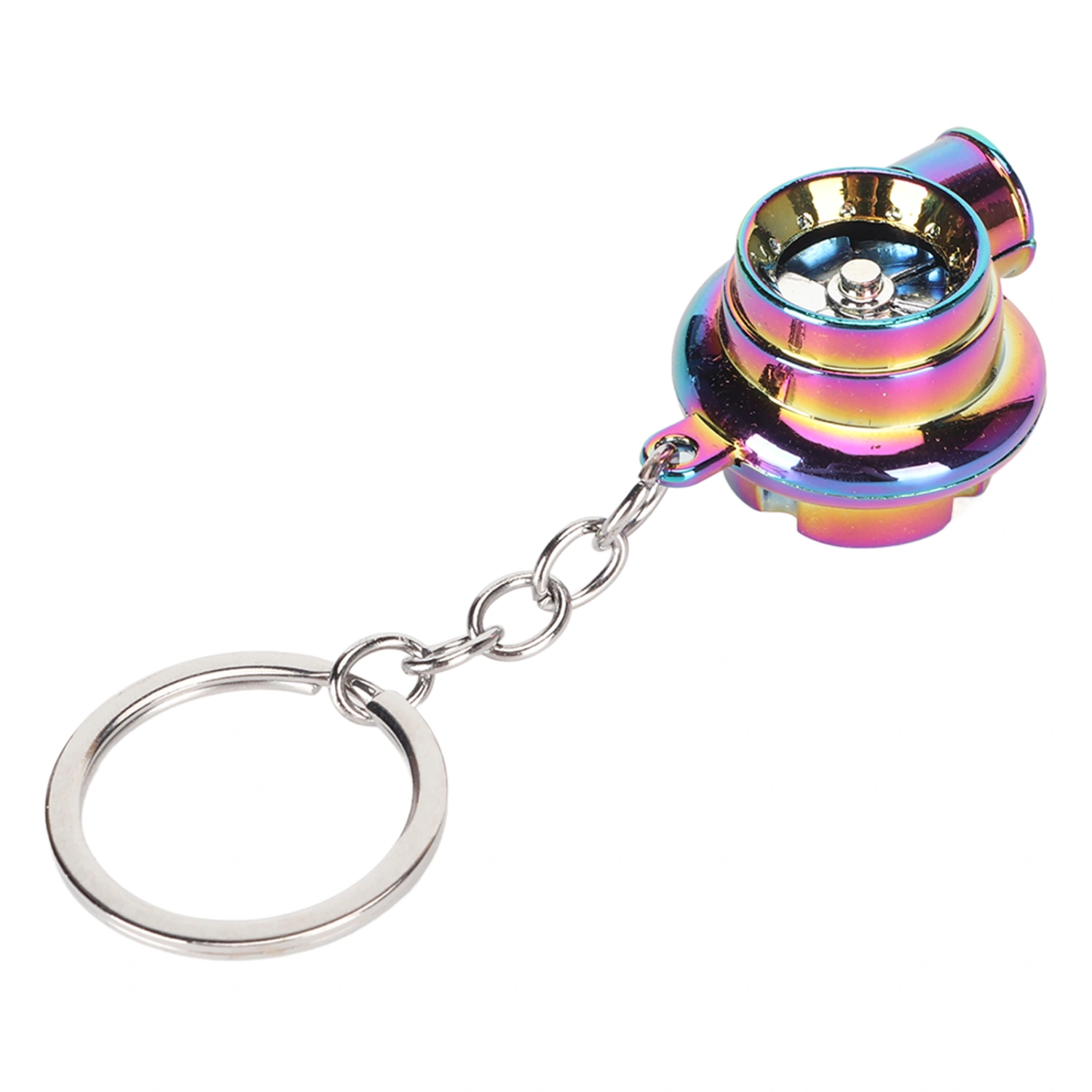 LED Turbo Keychain with Sound and Light Battery Powered Metal Electric Electronic Car Turbo Keychain Pendant