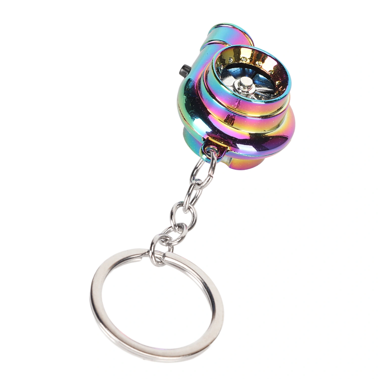 LED Turbo Keychain with Sound and Light Battery Powered Metal Electric Electronic Car Turbo Keychain Pendant