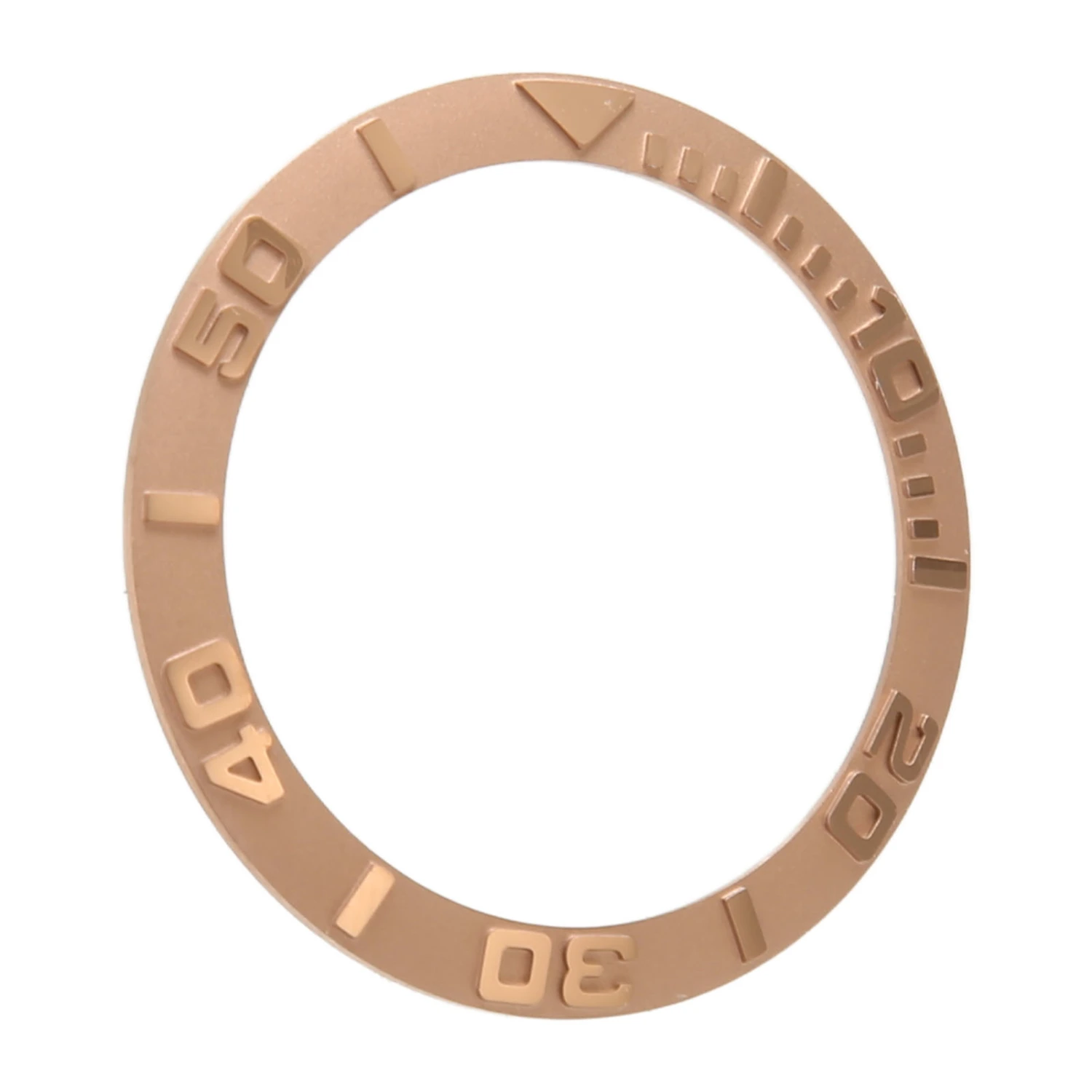 Watch Bezel Insert 38mm Ceramic Embossed Digit Watch Bezel Ring Replacement Accessory Parts for Repairer Rose Gold