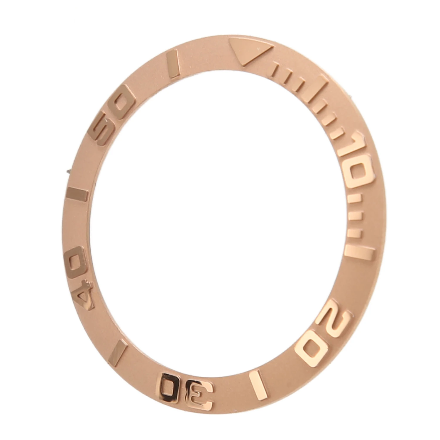 Watch Bezel Insert 38mm Ceramic Embossed Digit Watch Bezel Ring Replacement Accessory Parts for Repairer Rose Gold