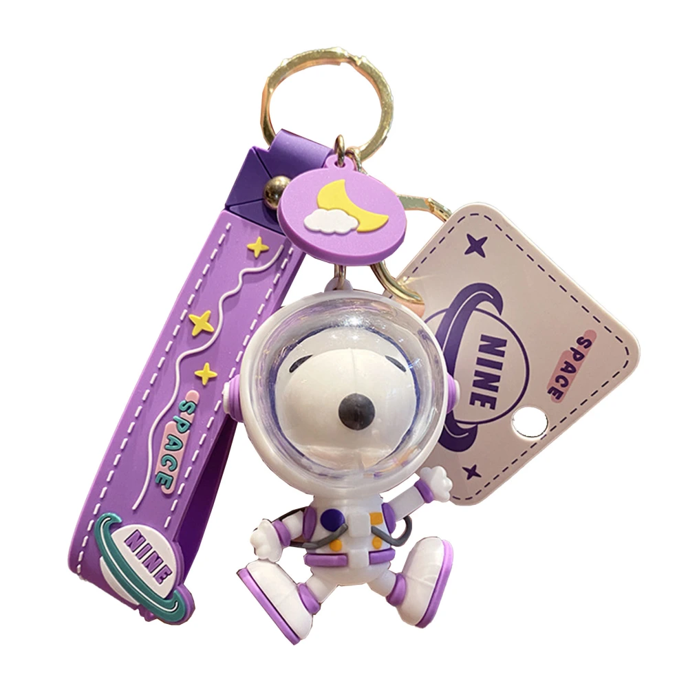 Dog Keychain Fine Polishing Exquisite Lightweight Cartoon Keychains Cute Keychain for Handbag Wallet Purple Dog