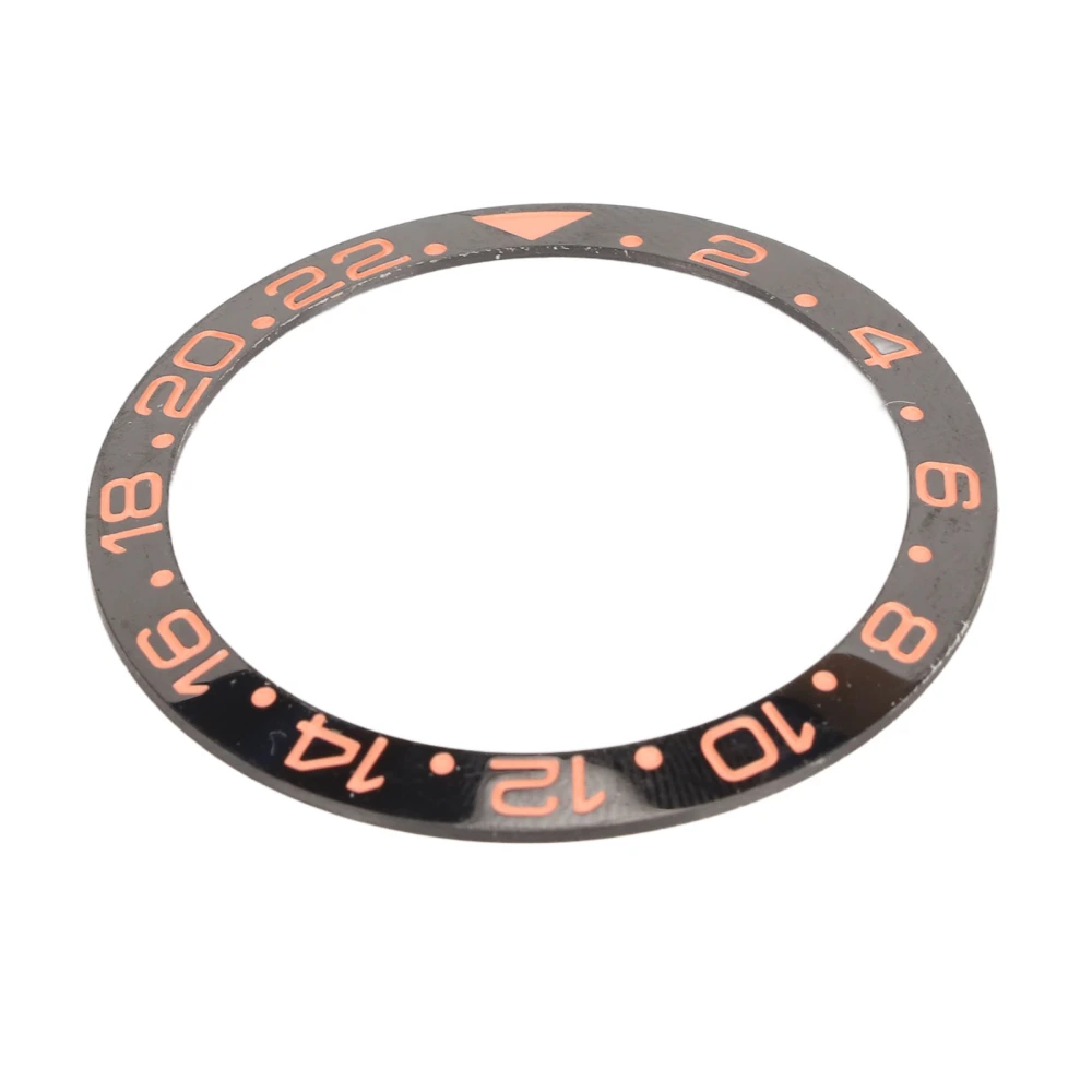 Watch Bezel Insert 38mm Black Base Rose Gold Digit Ceramic Watch Bezel Ring Replacement Accessory