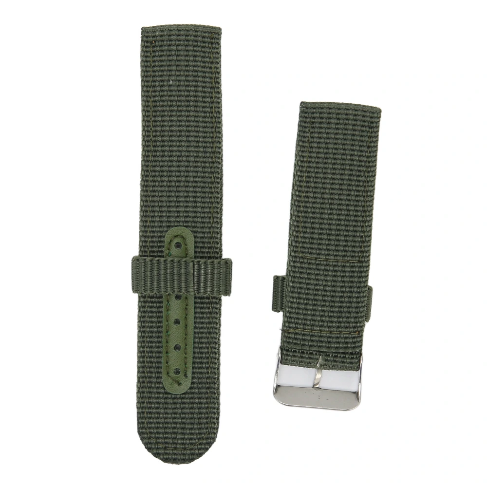 22mm Canvas Watch Strap Canvas Quick Release Replacement Watch Band for Men and Women Green