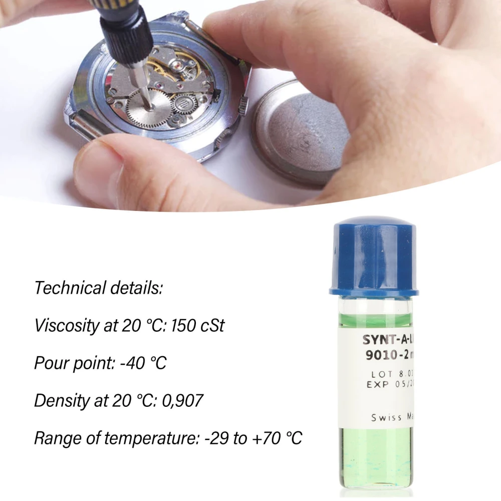 9010A Watch Lubricating Oil Watch Mechanical Synthetic Oil for Balance Bearing Light Green 2ml