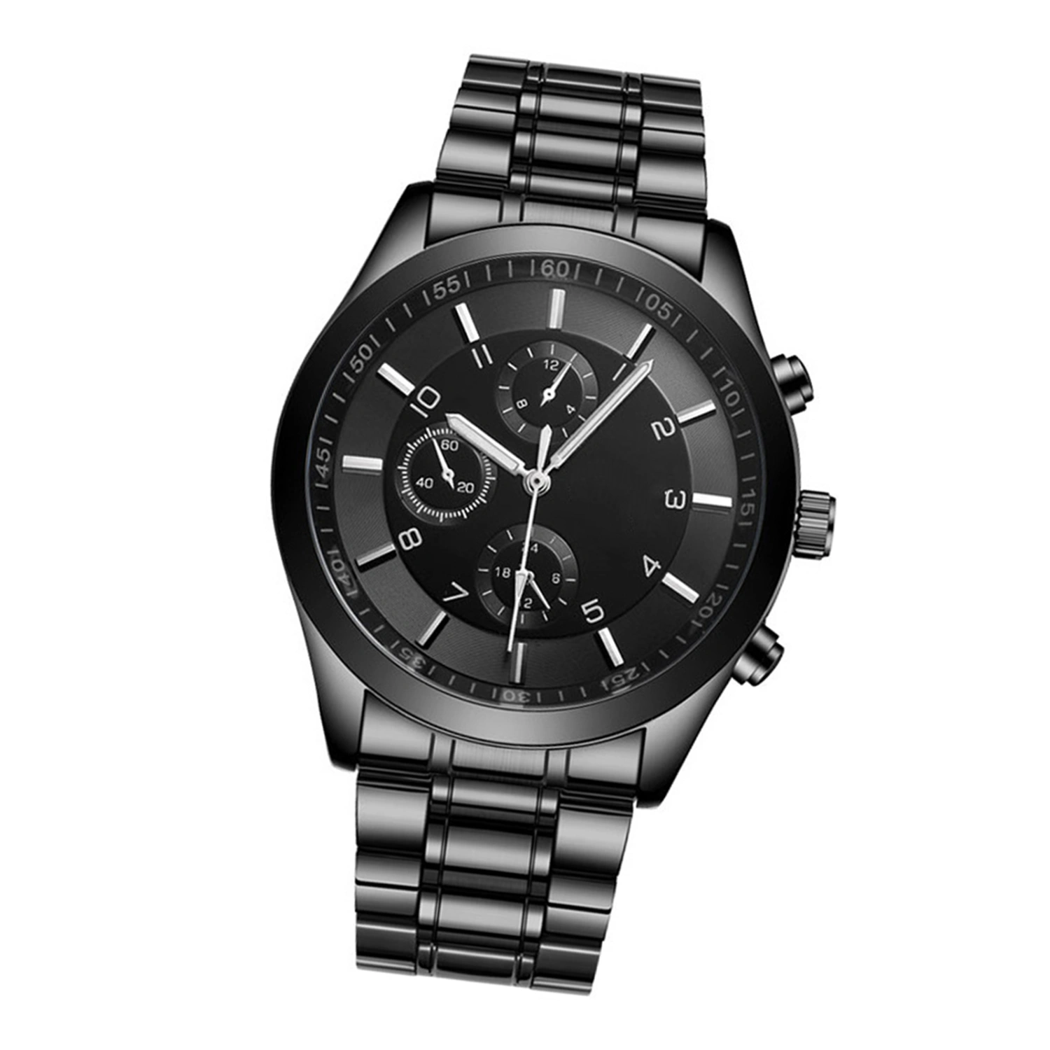 Men Watch Waterproof Scratch Proof Ultra Thin Stainless Steel Strap Noctilucence Watch Black