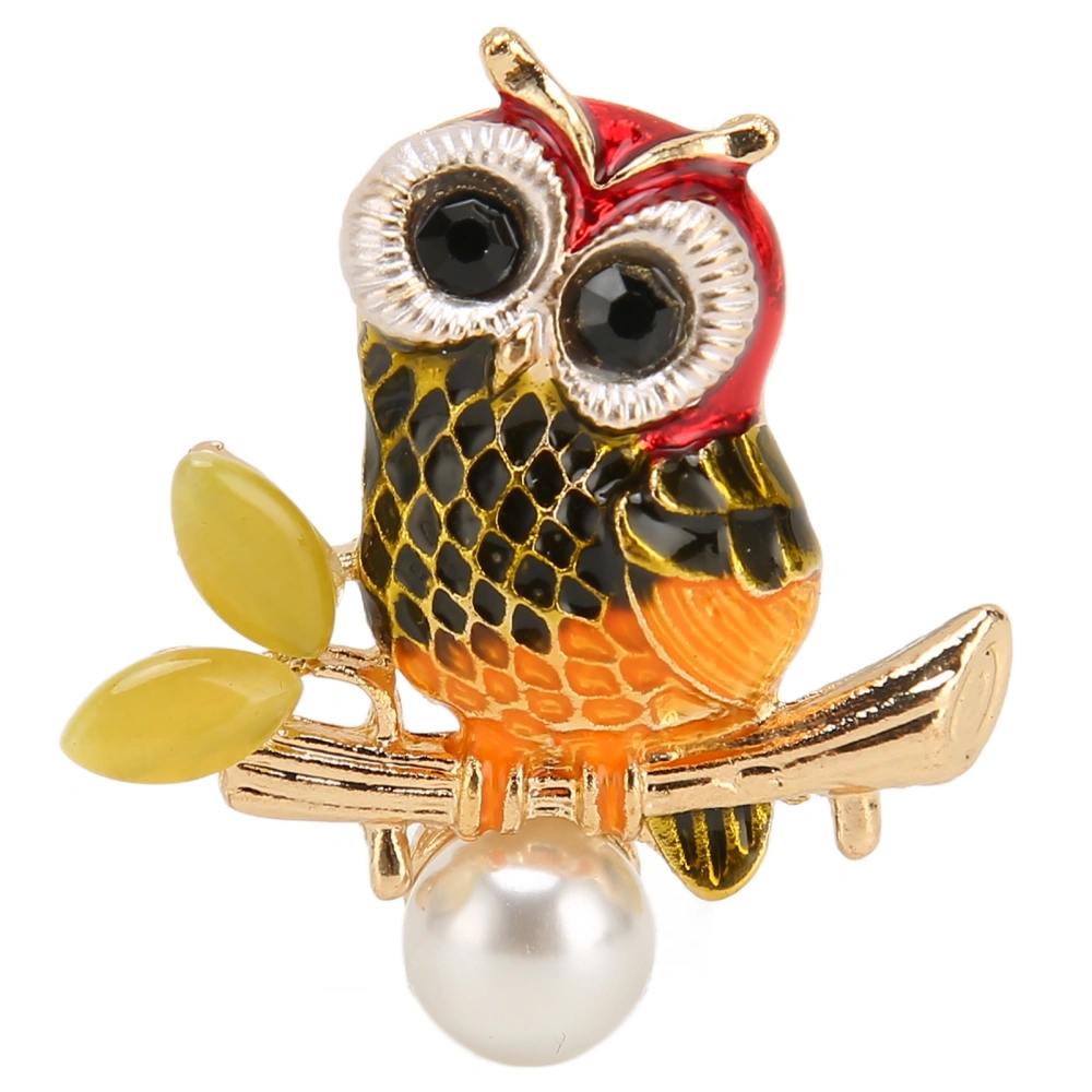 Cute Owl Brooch Hand Painted Decorative Exquisite Fashion Lovely Bird Brooch Pin for Women Men Gifts