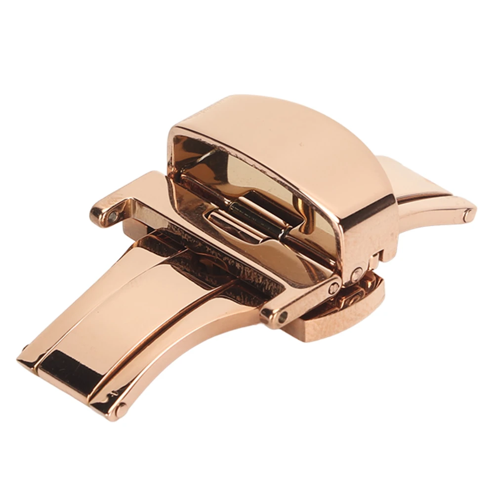 Watchband Butterfly Buckle Stainless Steel Universal Replacement Butterfly Clasp Rose Gold 18mm / 0.71in