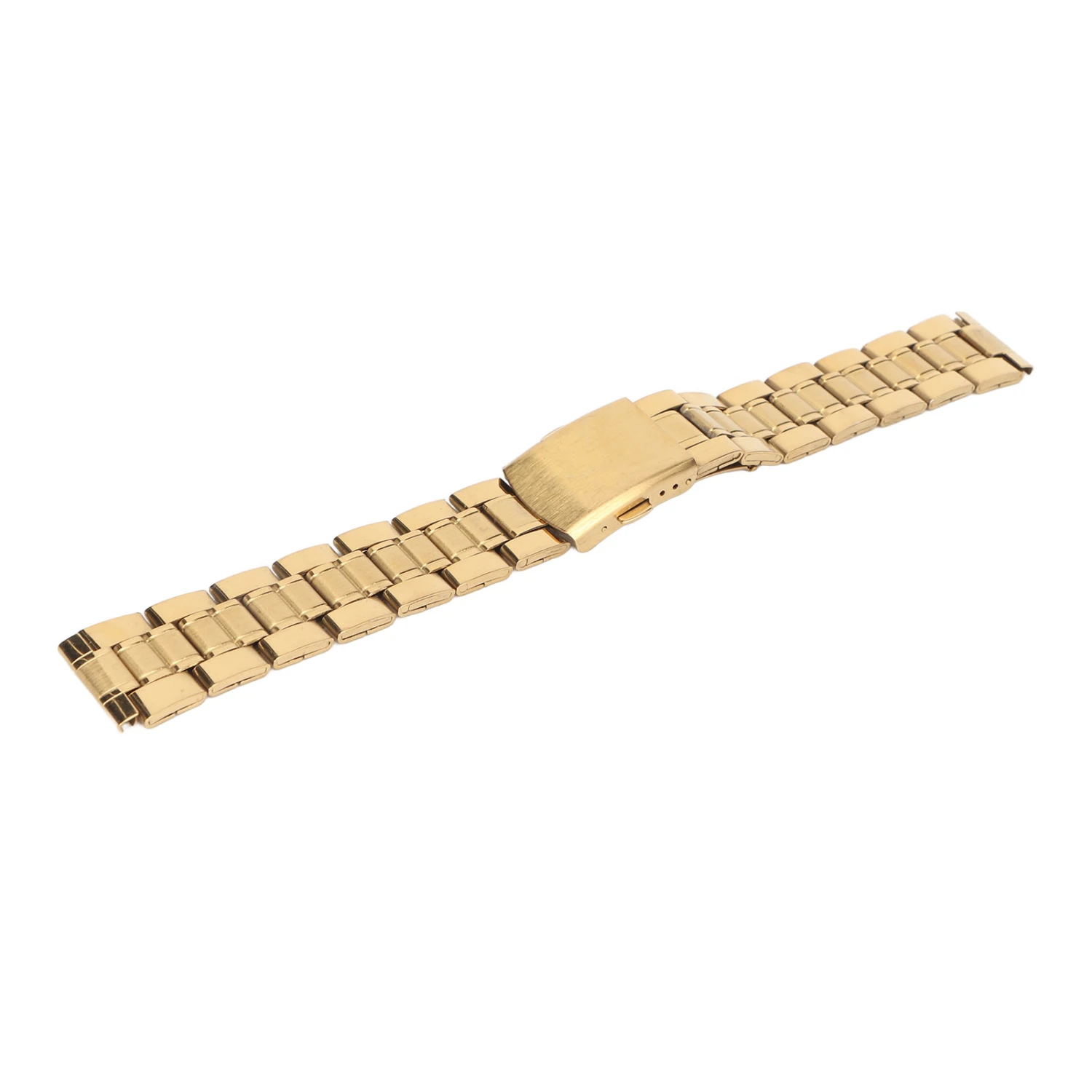 Stainless Steel Watch Band Quick Release Double Lock Buckle Replacement Metal Watch Band Strap for Men Women Gold 22mm/0.9in