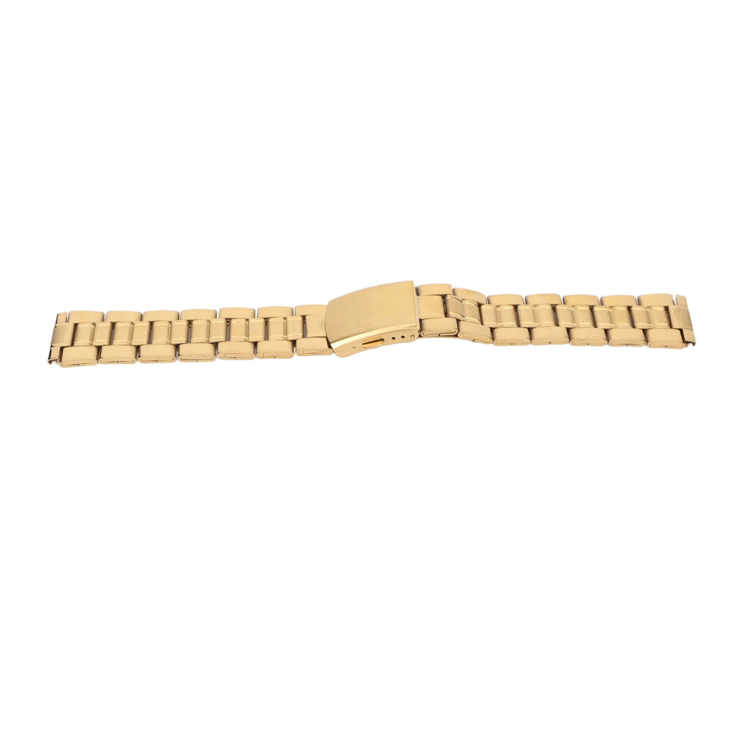 Stainless Steel Watch Band Quick Release Double Lock Buckle Replacement Metal Watch Band Strap for Men Women Gold 22mm/0.9in