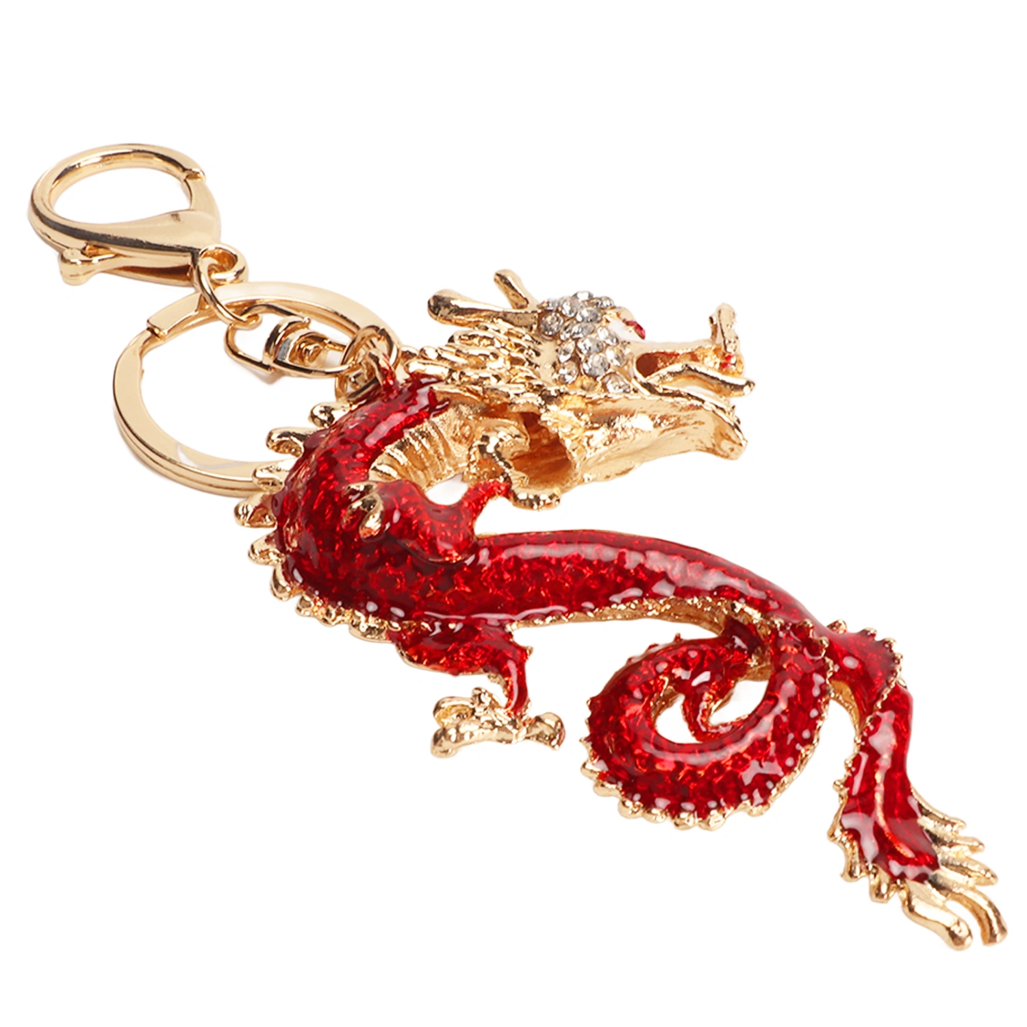 Chinese Dragon Keychain Good Luck Exquisite Bag Dragon Keychain Pendant for Car Handbag Backpack