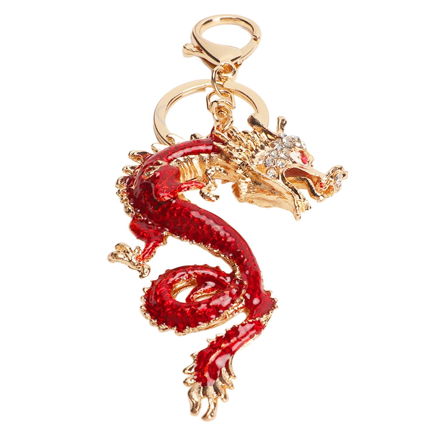 Chinese Dragon Keychain Good Luck Exquisite Bag Dragon Keychain Pendant for Car Handbag Backpack