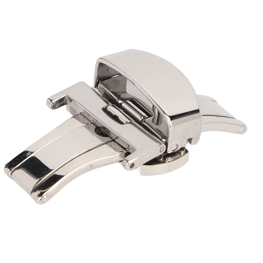 Silver Stainless Steel Watch Deployment Clasp High Finished Ergonomic Watch Buckle Replacement for Watchmaker 20