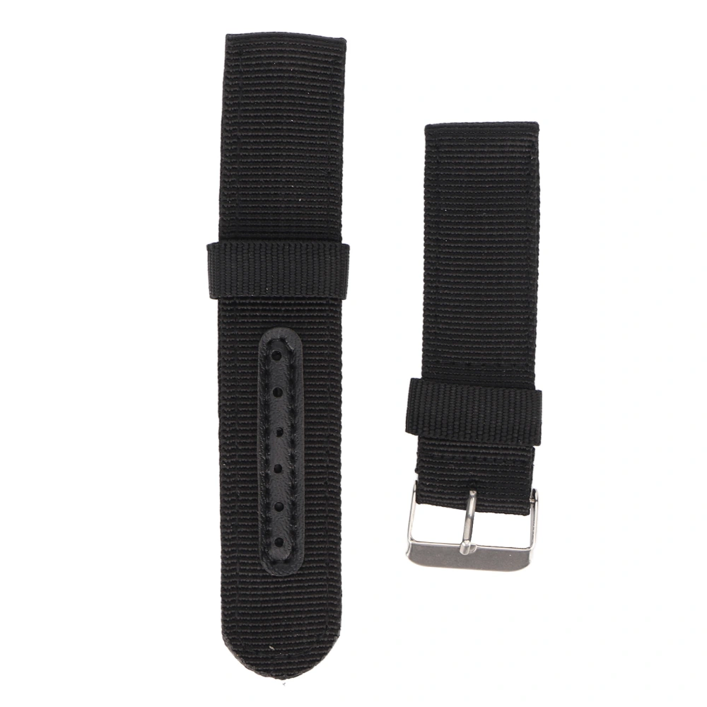 Nylon Canvas Quick Release Watch Band Professional Black Men Women Watch Strap Replacement Accessory 22mm