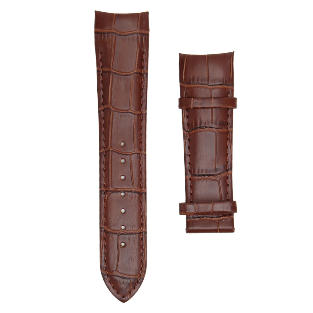 Brown Leather Watch Straps Soft Thickness Adjustable Length Leather Wristwatch Band for Man Women 23mm