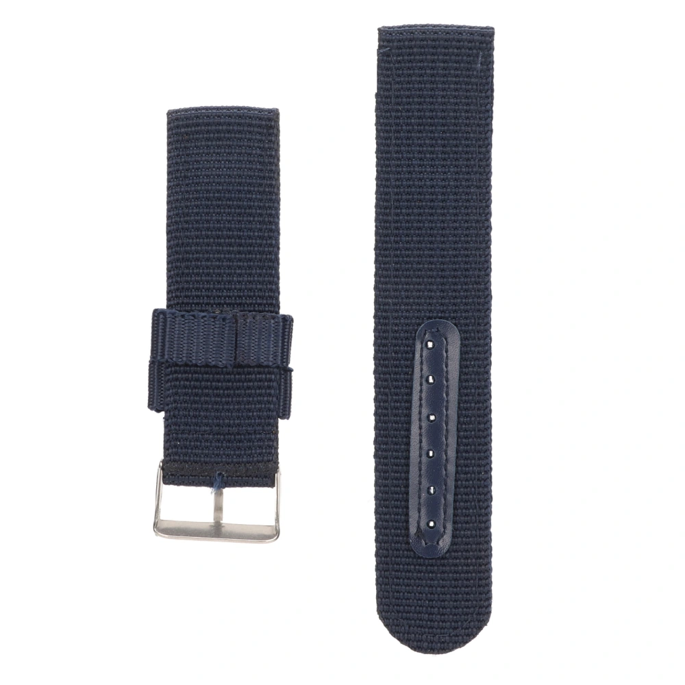 Blue Quick Release Watch Strap Replacement Soft Nylon Canvas Watch Band Accessory for Men Women 22mm