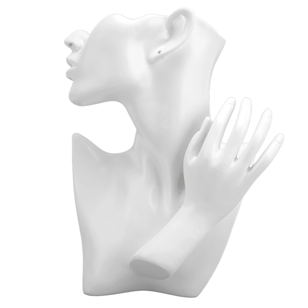 Mannequin Hand Jewelry Holder Bracelets Rings Earrings Necklaces Display Stand White Resin