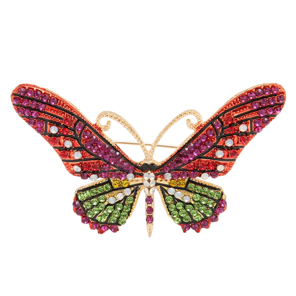 Puple Insect Brooch Crystal Rhinestone Dress Accessory Jewelry Gift For Women Girls Wedding Banquet Party