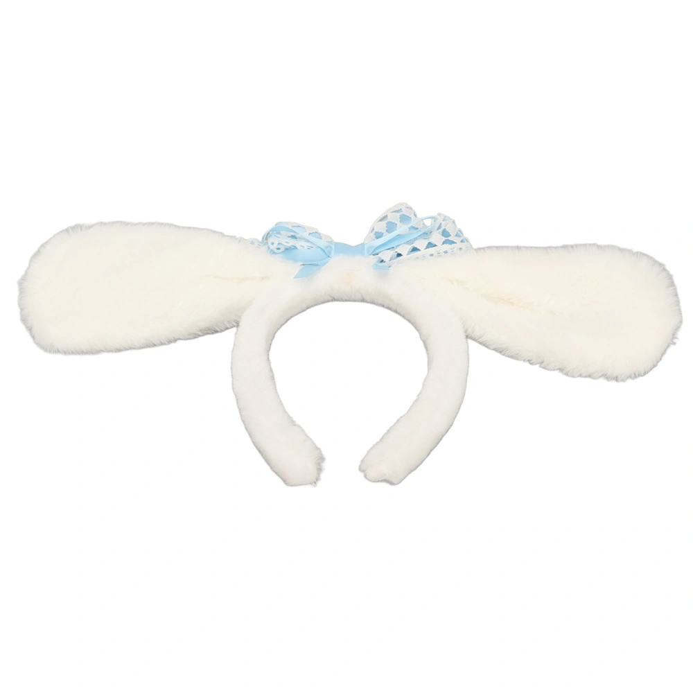 Anime Plush Headband Big Ear Bunny Dog Bowknot Hair Hoop Costume Cosplay Headwear Facial Makeup Headdress