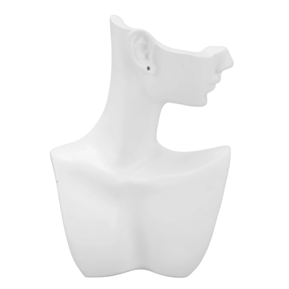 Mannequin Earring Stand White Medium Resin Stable Bust Earrings Holder Organizer for Necklace