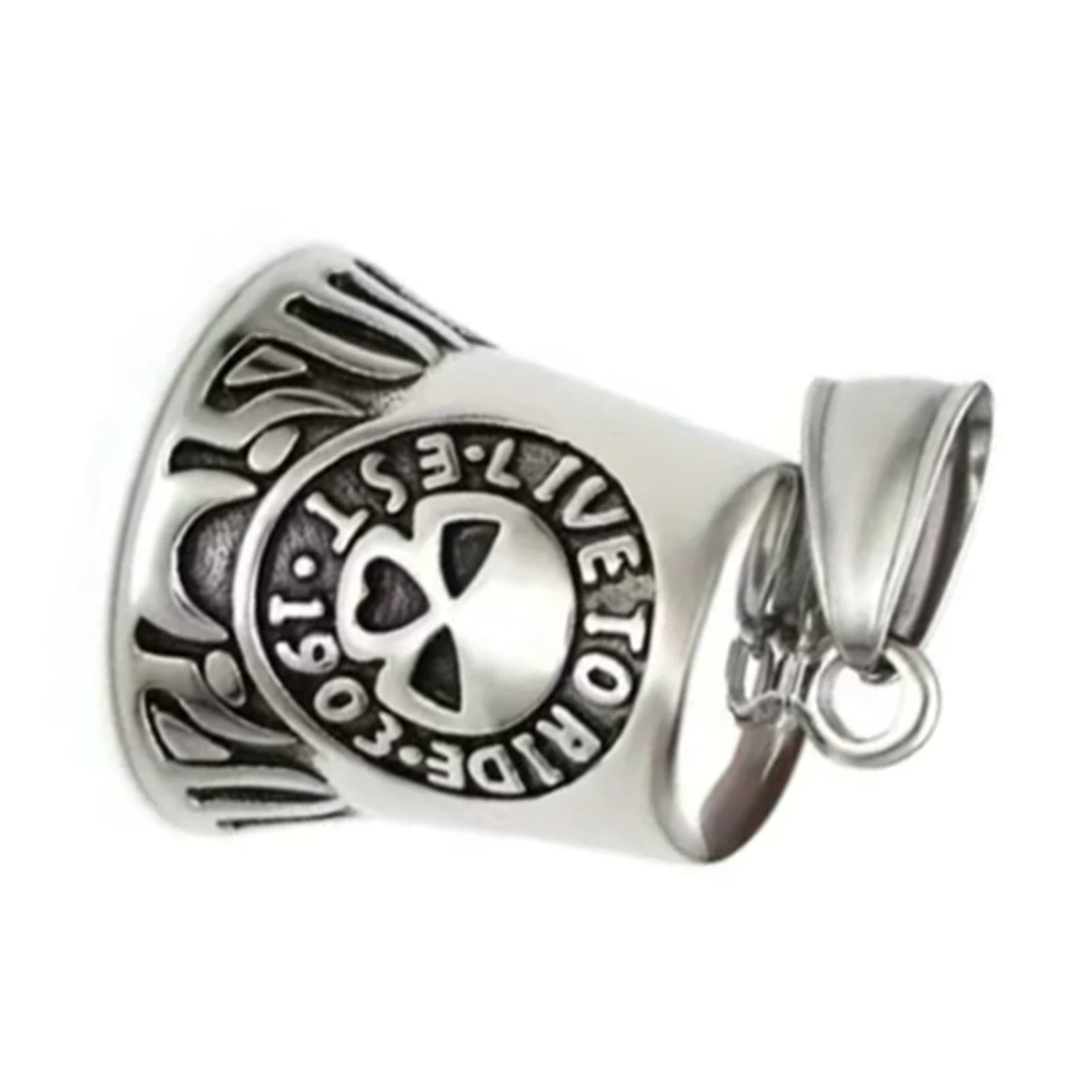 Riding Bell Titanium Steel Stable Hanger Lightweight Exquisite Skull Pattern Motorcycle Key Chain Bell
