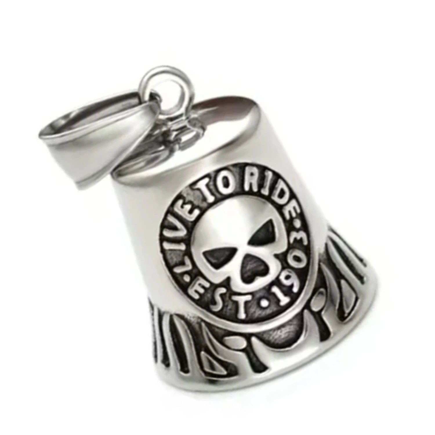 Riding Bell Titanium Steel Stable Hanger Lightweight Exquisite Skull Pattern Motorcycle Key Chain Bell
