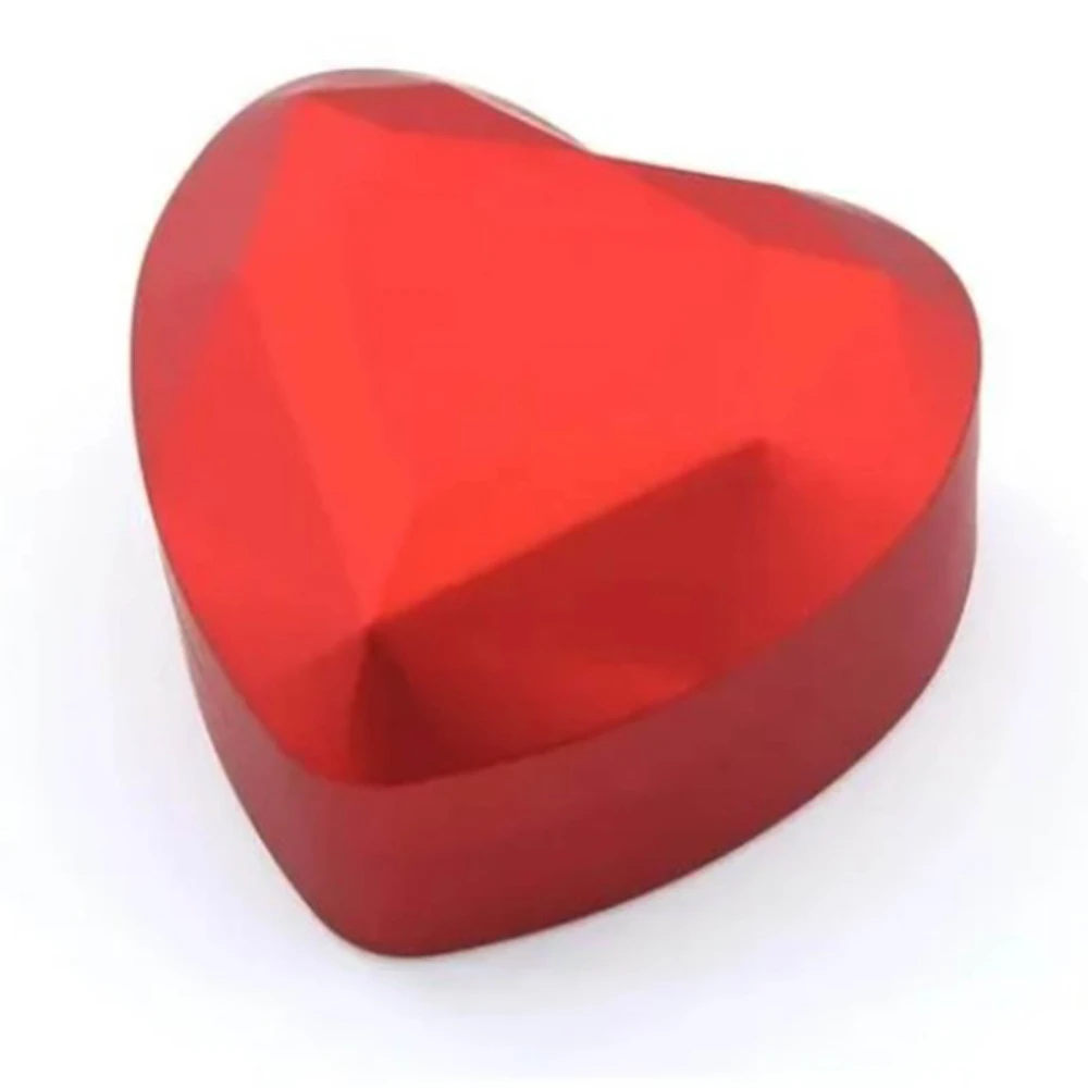 Ring Box Red Heart Shaped Elegant Exquisite Ring Box with LED Light for Wedding Proposal