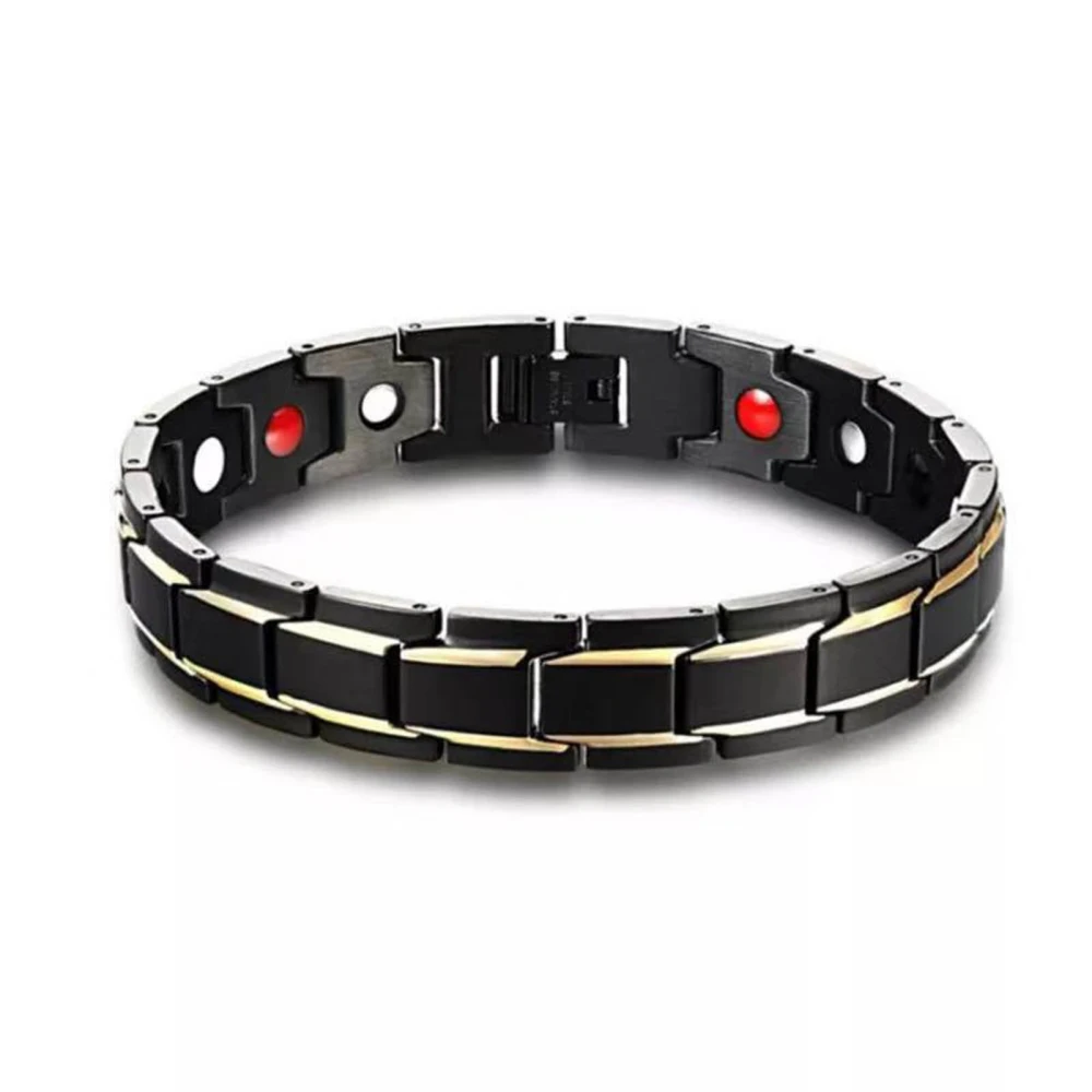 Magnet Bracelet Black Gold Germanium Relieve Fatigue Reduce Radiation Therapy Bracelet