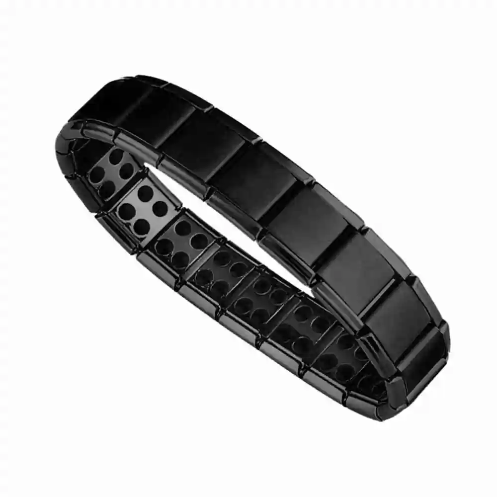 Black Titanium Steel Bracelet Health Care Adjustable Negative Ion Classic Titanium Steel Bracelet for Women Men