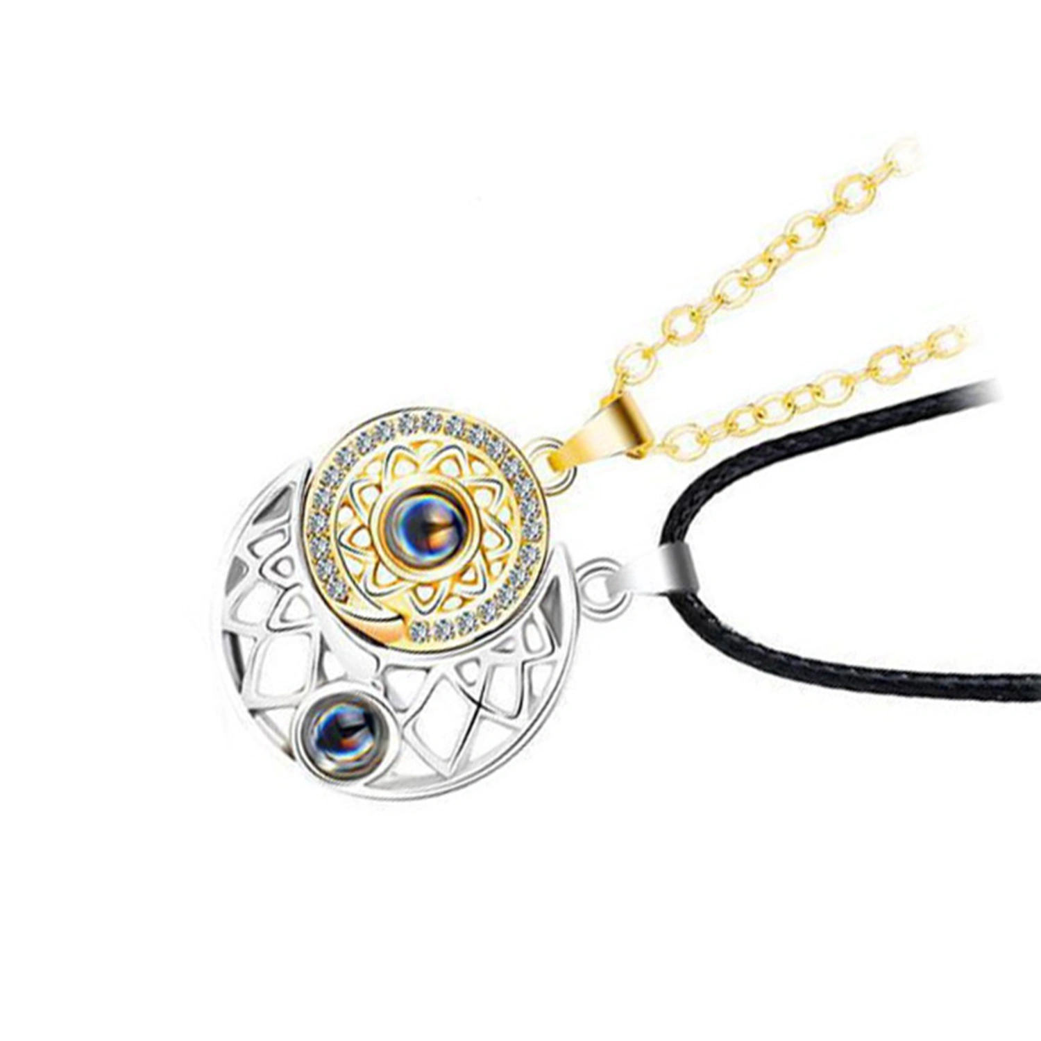 Magnetic Couple Necklace for Him Her Moon Sun Shape Matching Necklace Couple Necklace