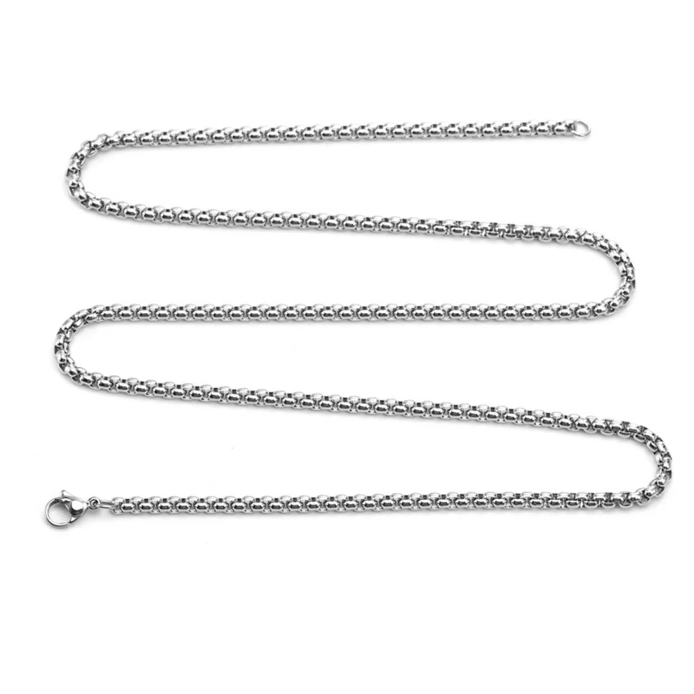 Unisex Necklace Simple Fashionable Exquisite Stainless Steel Necklace for Men Women Silver