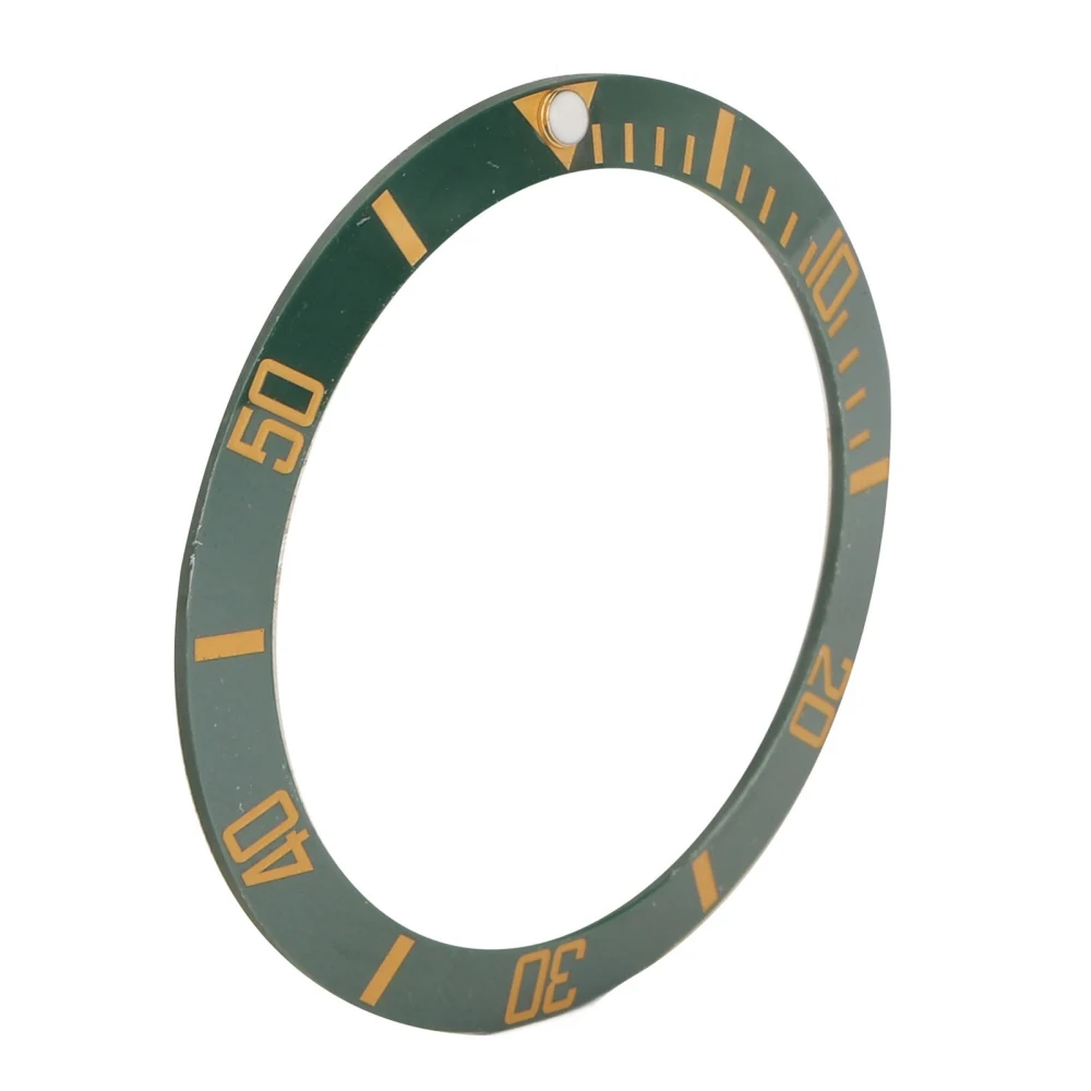 Watch Bezel Insert Green Base Gold Character Ceramic Wristwatch Bezel Insert Ring Replacement Parts Accessory