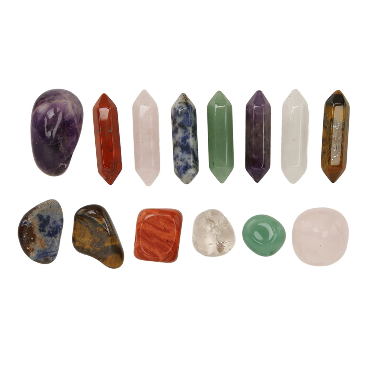 Healing Crystal Wands Chakra Balancing Natural Crystal Hexagonal Wand Stones for Healing Meditation Relax Collection