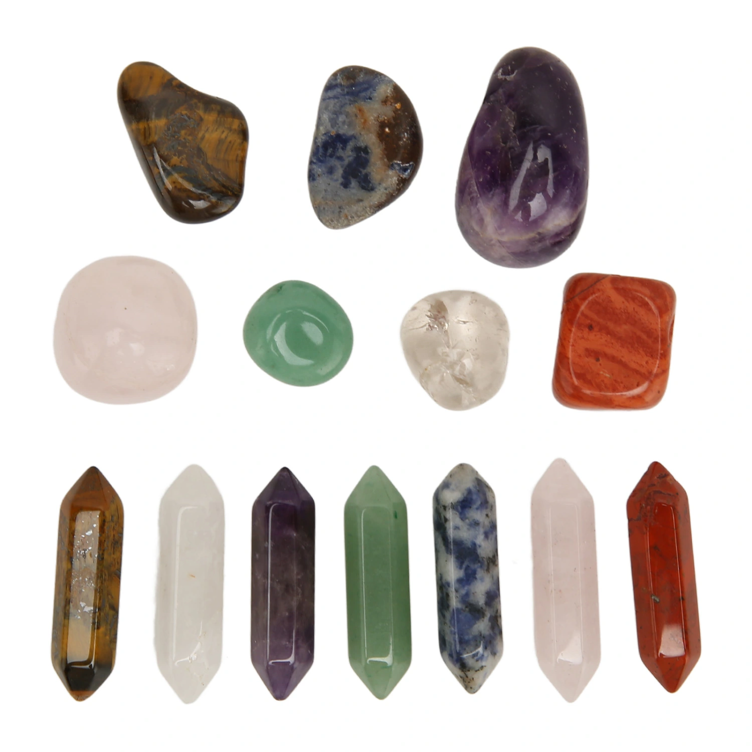 Healing Crystal Wands Chakra Balancing Natural Crystal Hexagonal Wand Stones for Healing Meditation Relax Collection