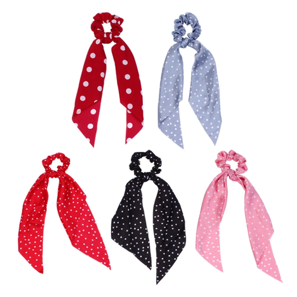 12pcs Hair Scarf Scrunchies Women Girls Fashionable Bow Scrunchies Hair Bands Ties Ponytail Holder