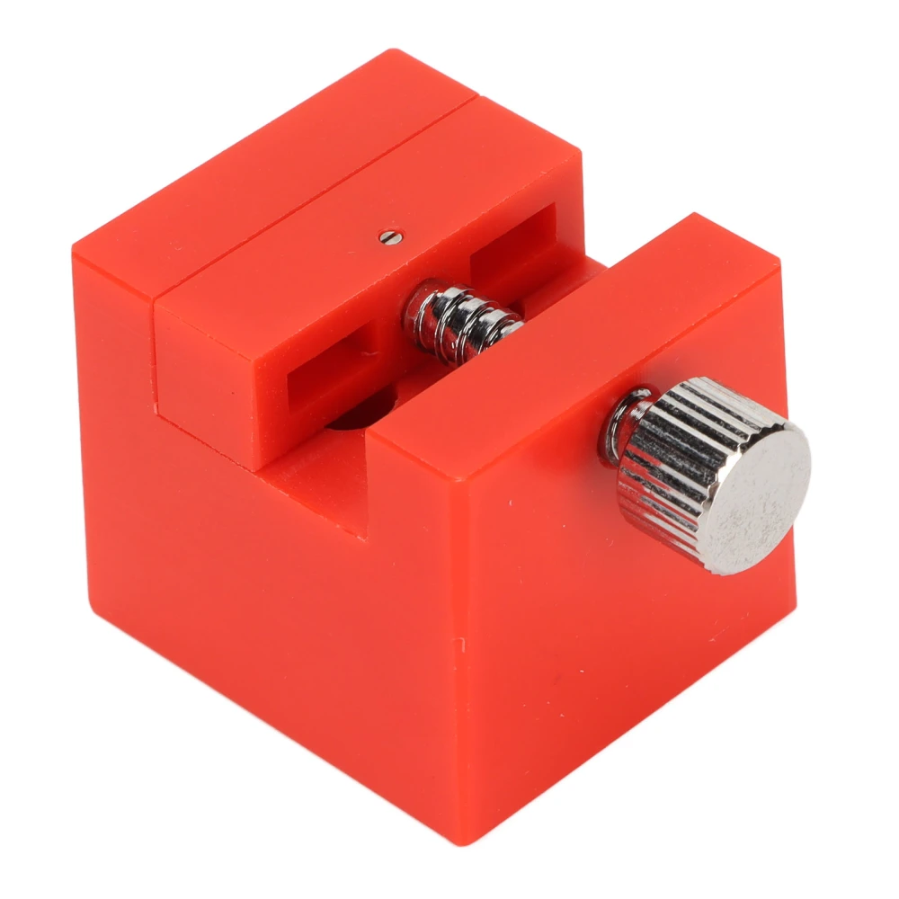 Watch Band Holding Vise Strong Plastic Metal Smoothing Movement Watch Metal Band Holder for Repair Replacement Red