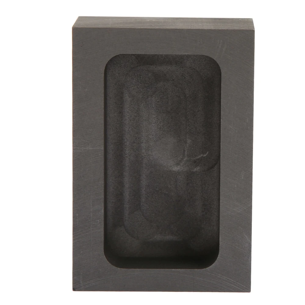 Rectangle Graphite Ingot Mold Fast Heating Cooling Metal Melting Mould for Casting Refining 2.2 X 1.5 X 0.8in