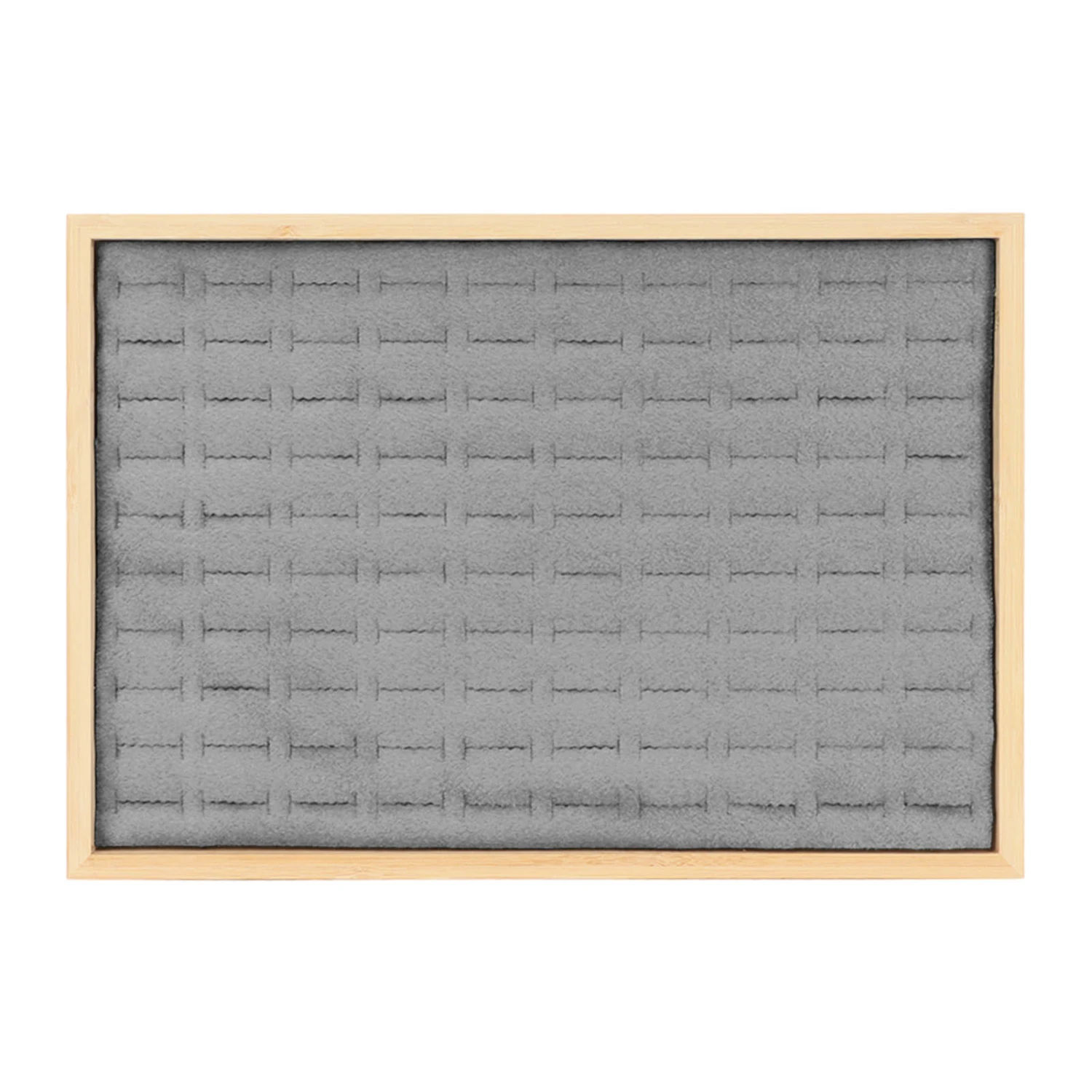 Jewelry Drawer Organizer Multipurpose 100 Grids Ring Drawer Storage Insert for Jewelry Store Trade Show Grey