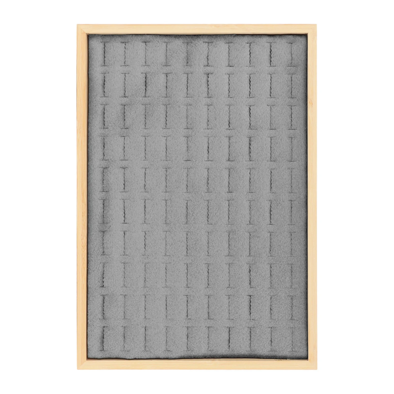 Jewelry Drawer Organizer Multipurpose 100 Grids Ring Drawer Storage Insert for Jewelry Store Trade Show Grey
