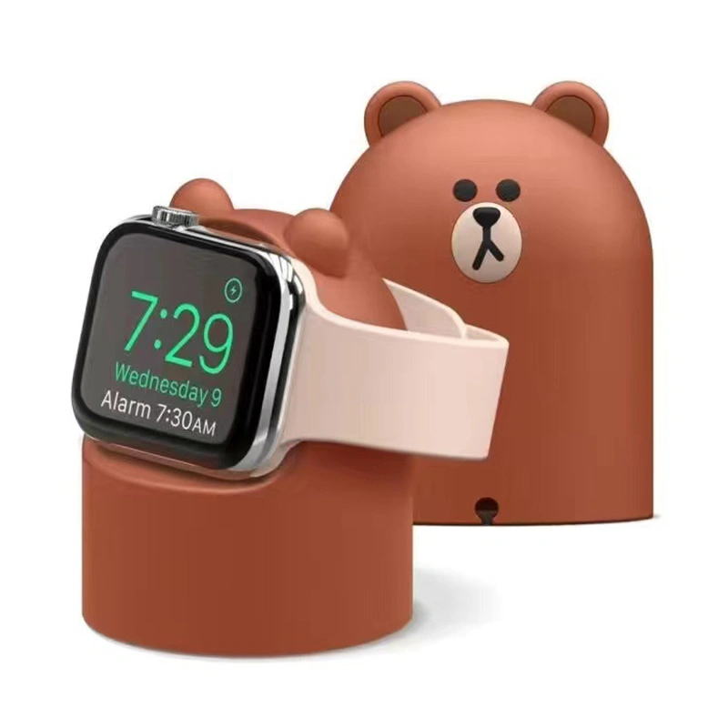 Watch Charger Stand Silicone Cute Cartoon Universal Portable Watch Charging Holder for IWatch Type 3