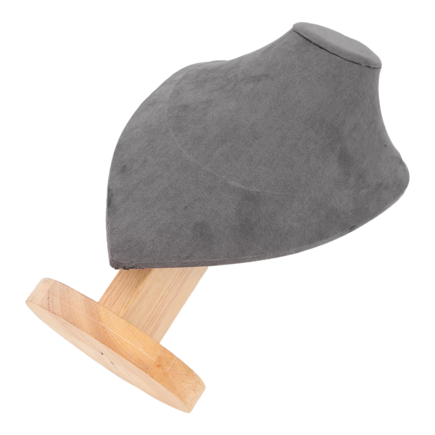 Necklace Display Holder Multipurpose Elegant Wood Jewelry Bust Stand for Home Jewelry Store Trade Show Gray