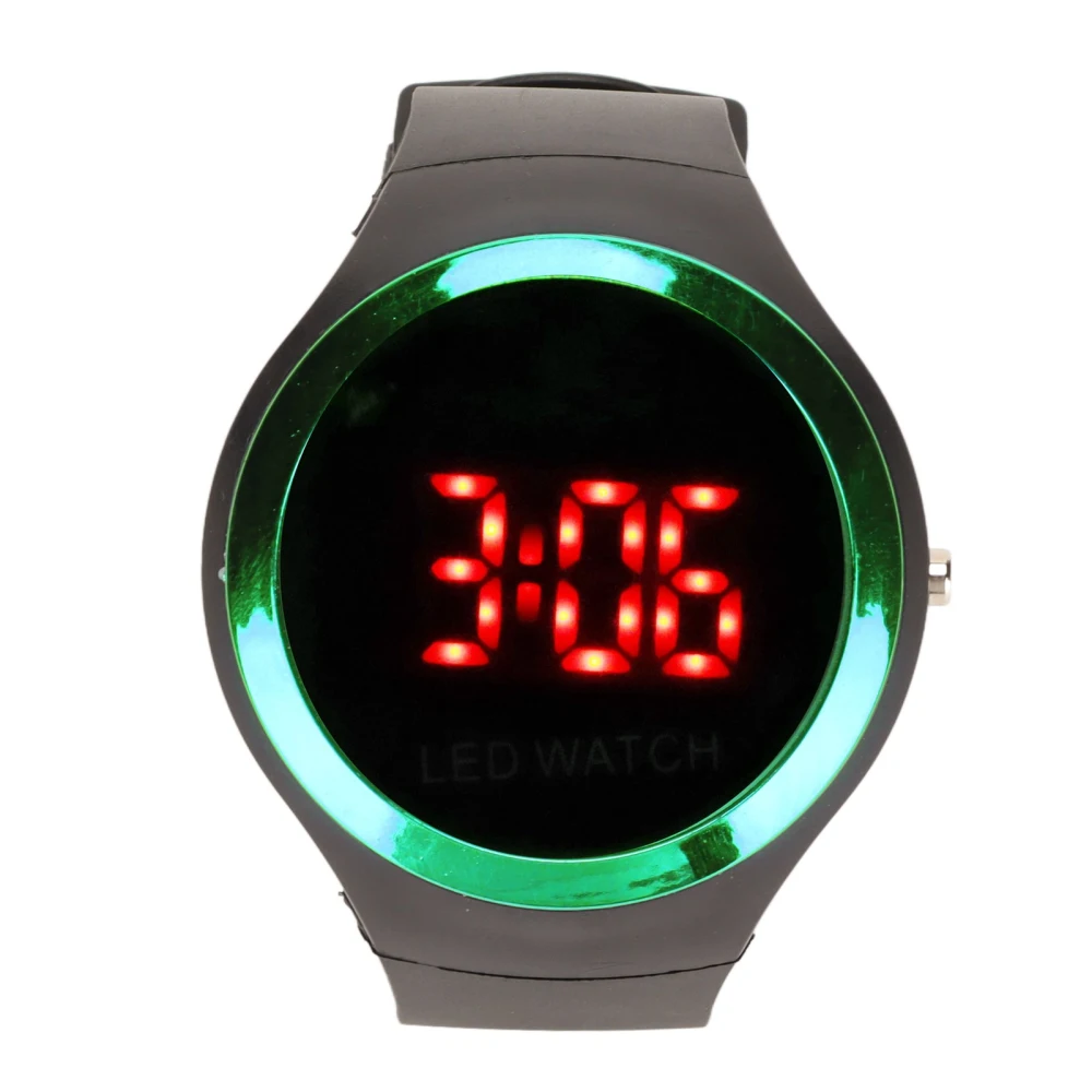 Children Digital Watch Student Fashionable Red LED Outdoor Sports Watch Birthday Gift for Daily Life Green