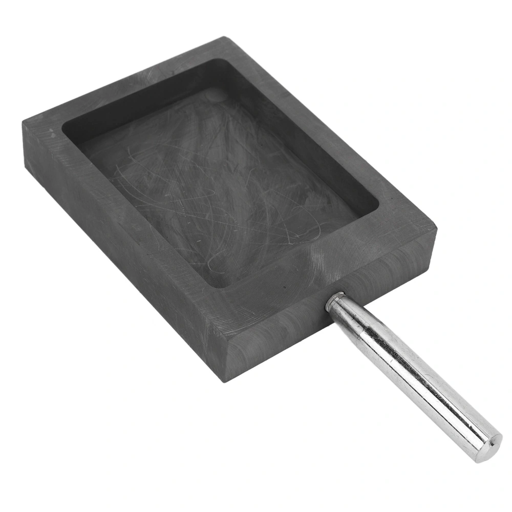 Graphite Casting Mold Metal Ingot Mold Crucible with Handle for Melting Refining Gold Silver Copper 4.13 X 3.15 X 0.59in