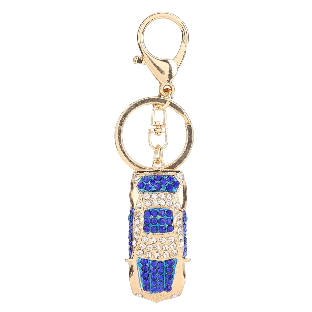 Car Keychain Shiny Beautiful Appearance Cartoon Cute Key Chain for Home Decoration Holiday Gift Pendant Blue