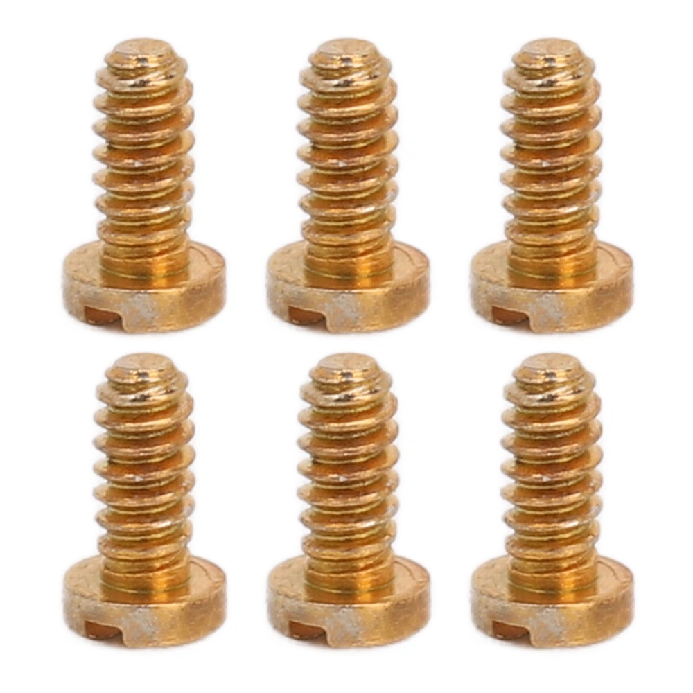 6pcs Watch Back Cover Screw Mechanical Watch Back Case Slotted Screw Replacement Accessory Repair Parts Gold