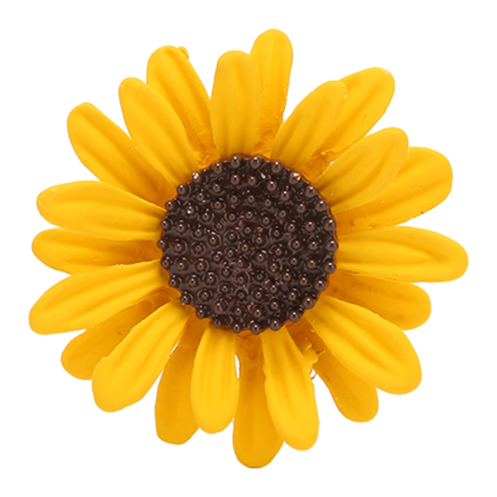 Cute Sunflower Brooch Elegant Alloy Women Lapel Pin Clothing Collocation Accessories for Backpack Suit