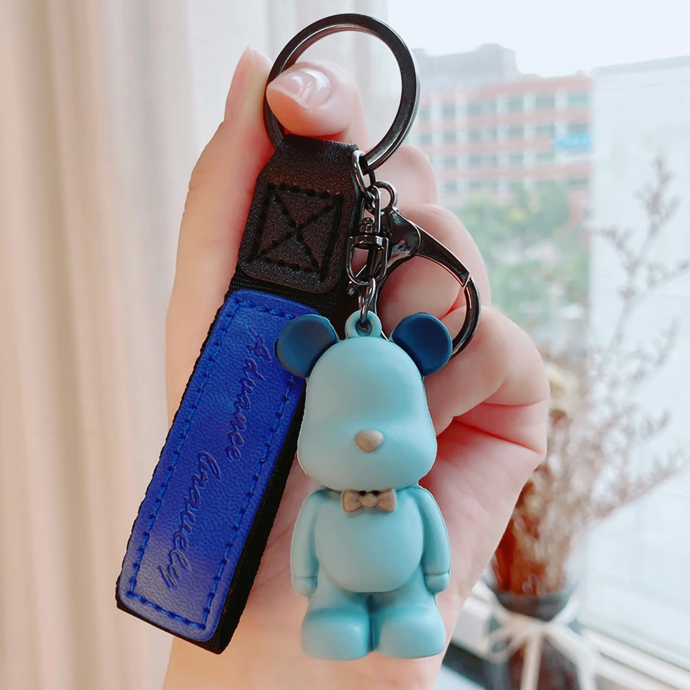 Keychain Pendant Fashion Cartoon Animal Keychain Accessory for Car Couple Schoolbag Blue