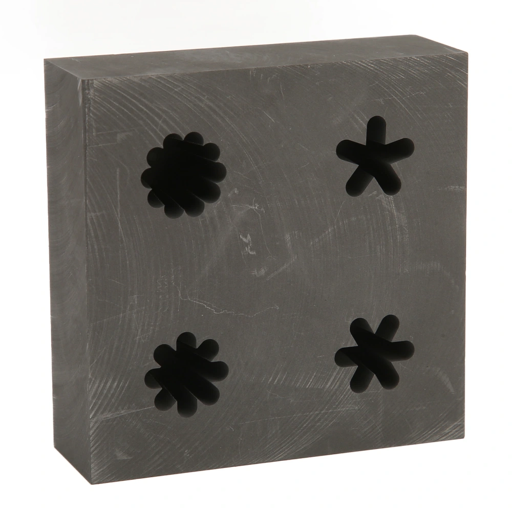 Flower Shape Graphite Molds 4 Shapes Good Thermal Conductivity High Density Save Energy Graphite Mould for DIY Crafts