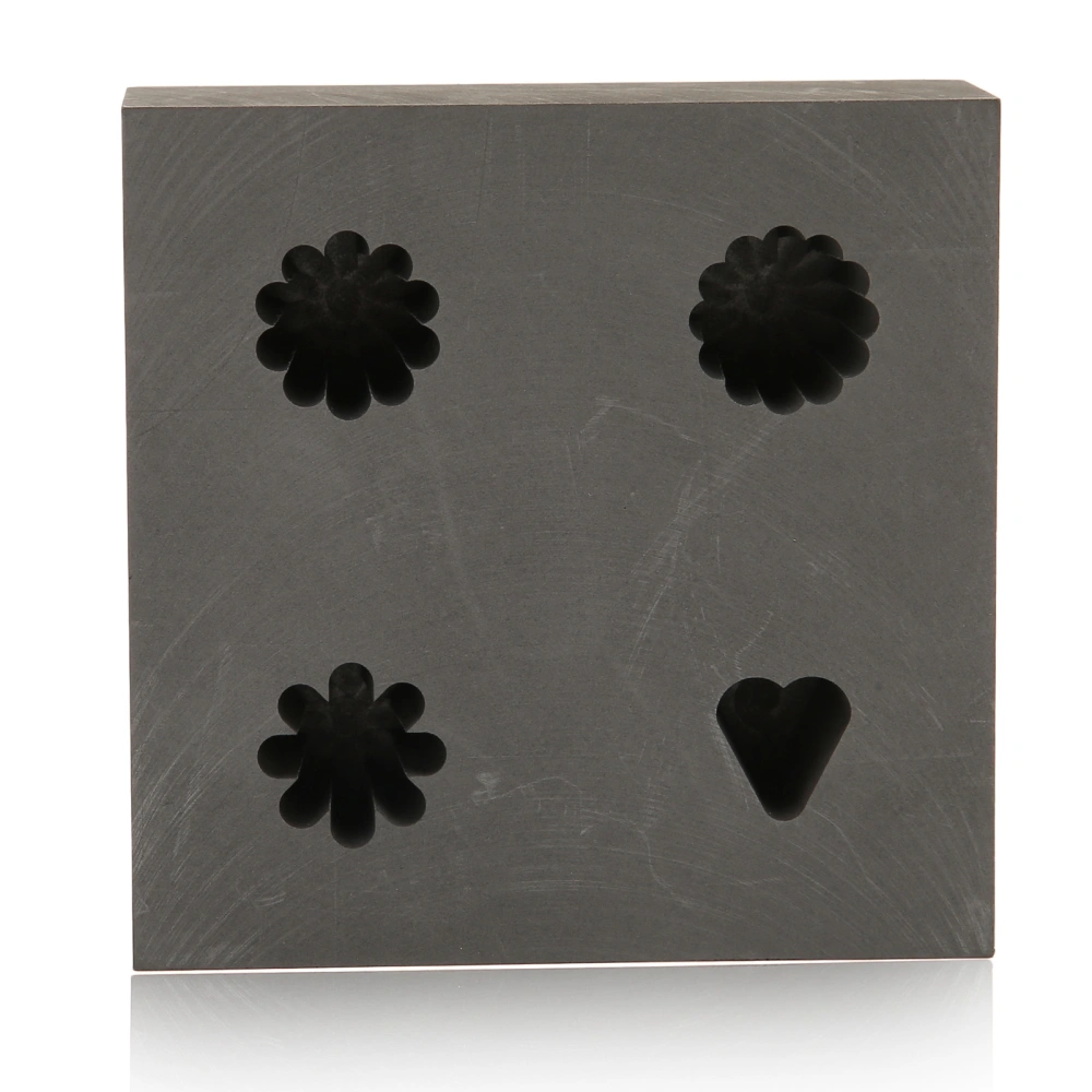 Graphite Mold Heart Floral Shaped Thermal Stability Corrosion Resistance Compact Portable Smelting Molds for Metal